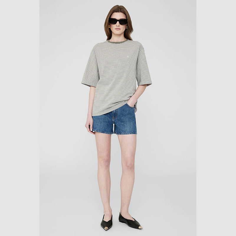 Women's North American Niche Classic Embroidery Loose-fitting Blouses