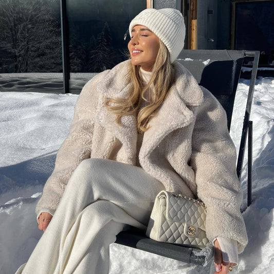 Women's Popular Fashion Polo Collar Plush Sweaters