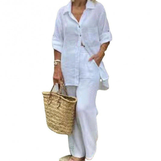 Women's Versatile Lapel Long Sleeve Two-piece Suits