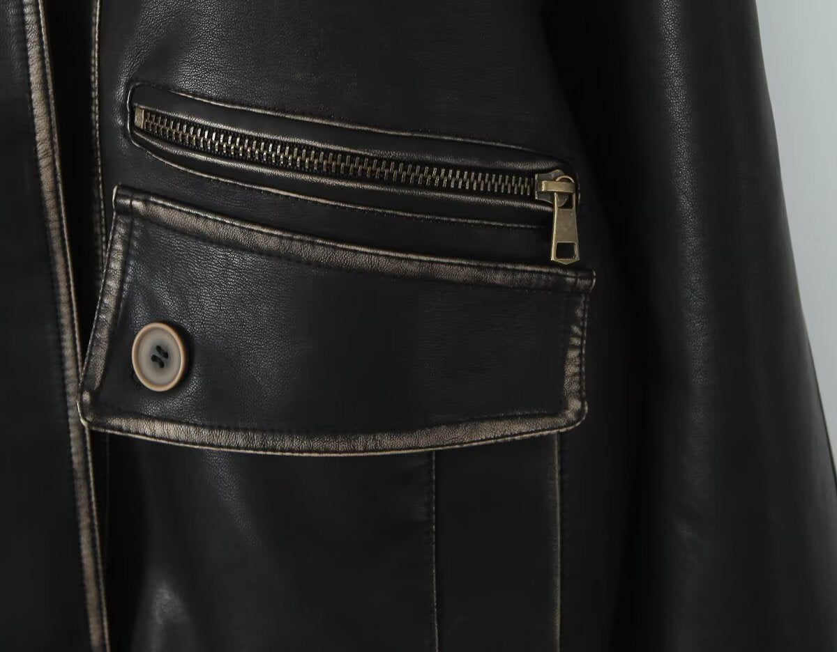 Women's Autumn Fashion Retro Washed Brushed Jackets