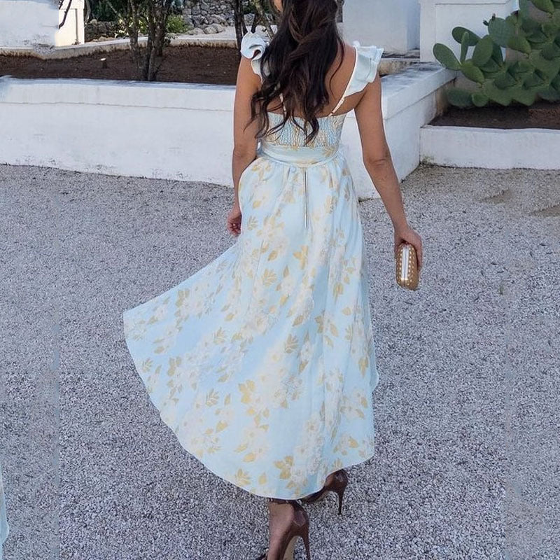 Summer Fashion Floral Print French Retro Dresses