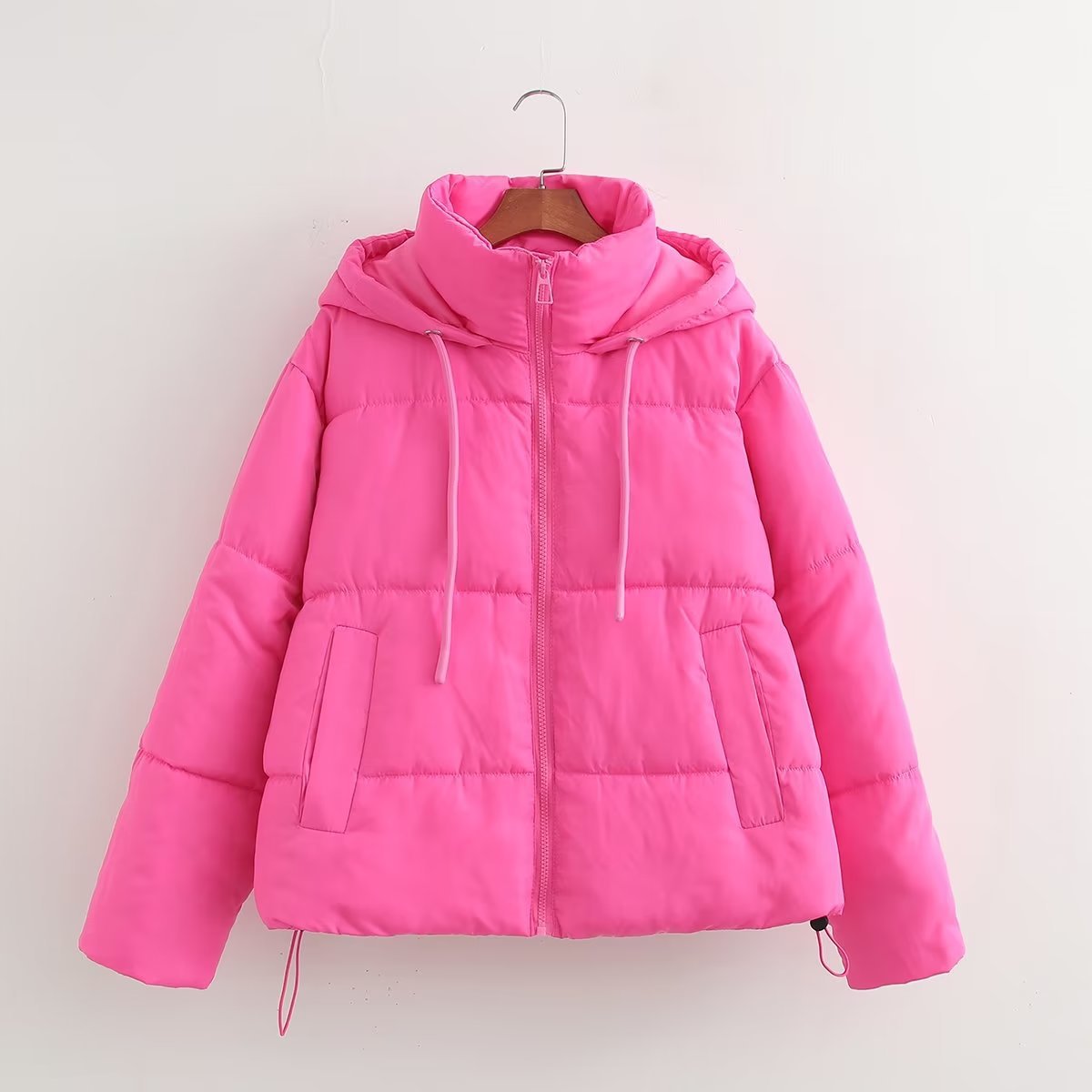 Women's French Style Seven Colors Hood Cotton Coats