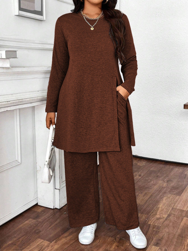 Women's Autumn Casual Trendy Long Sleeve Slimming Trousers Suits