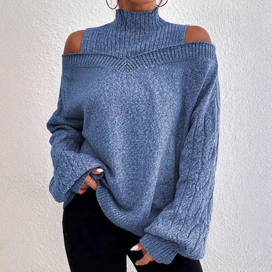 Women's Slouchy Casual Turtleneck Loose Large Knitwear