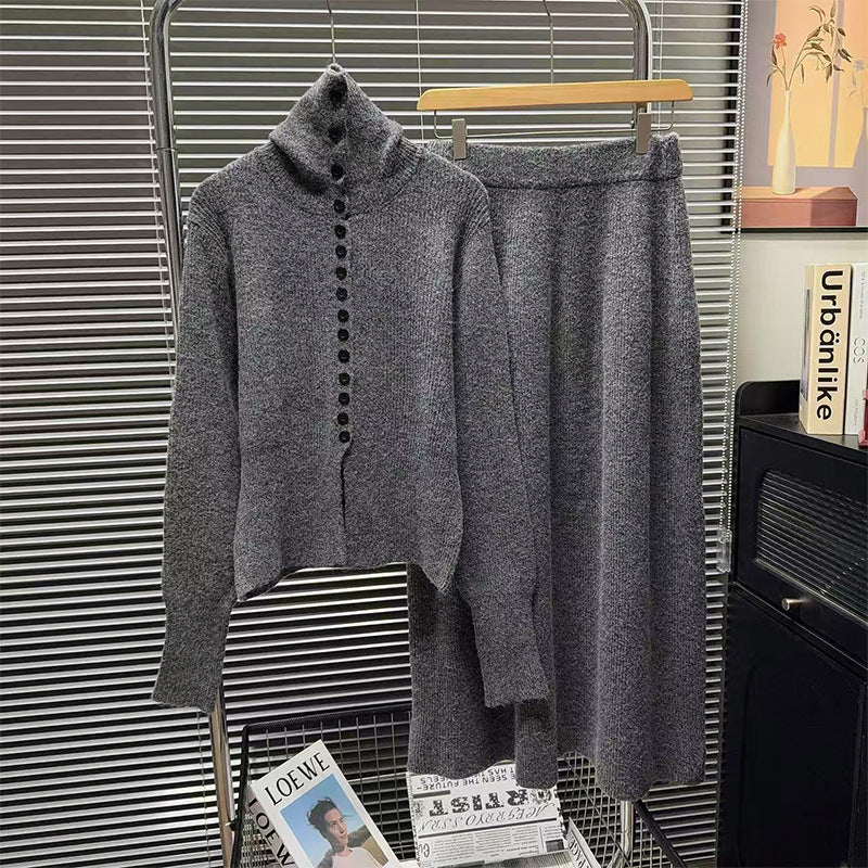 Women's Korean Casual Knitted Dress Fashionable Elegant Suits
