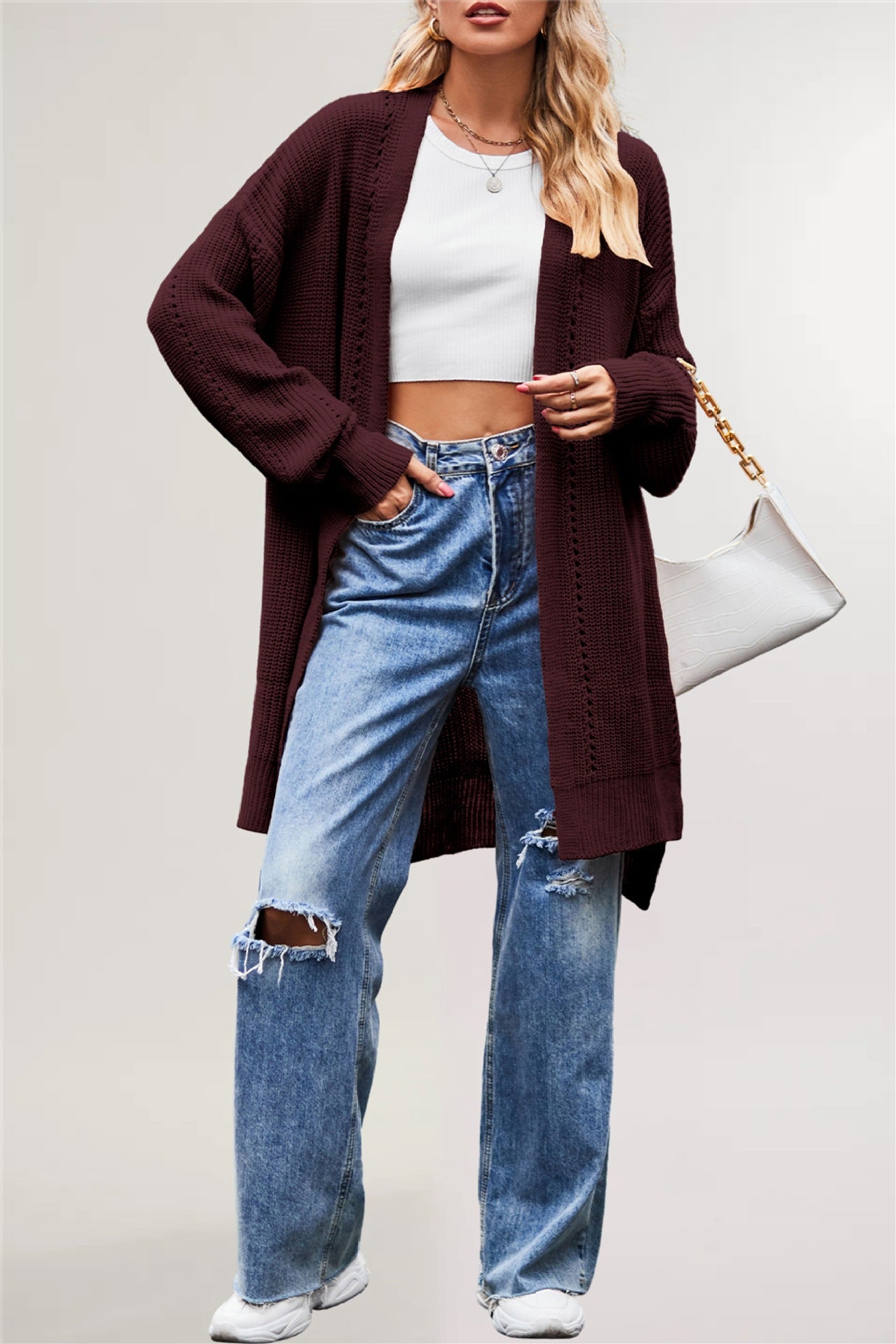 Women's Winter Autumn Solid Color Loose Knitted Sweaters