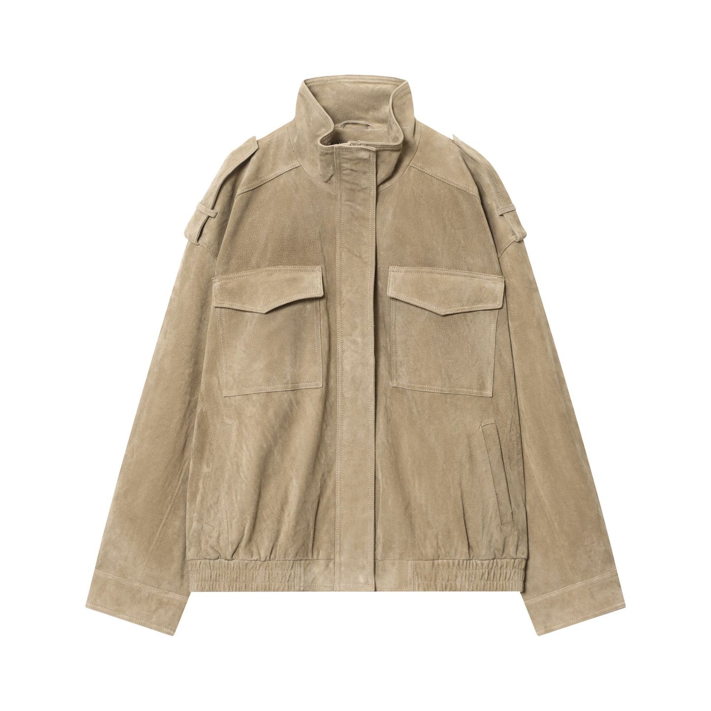 Durable Autumn Suede Texture Loose Leather Jackets