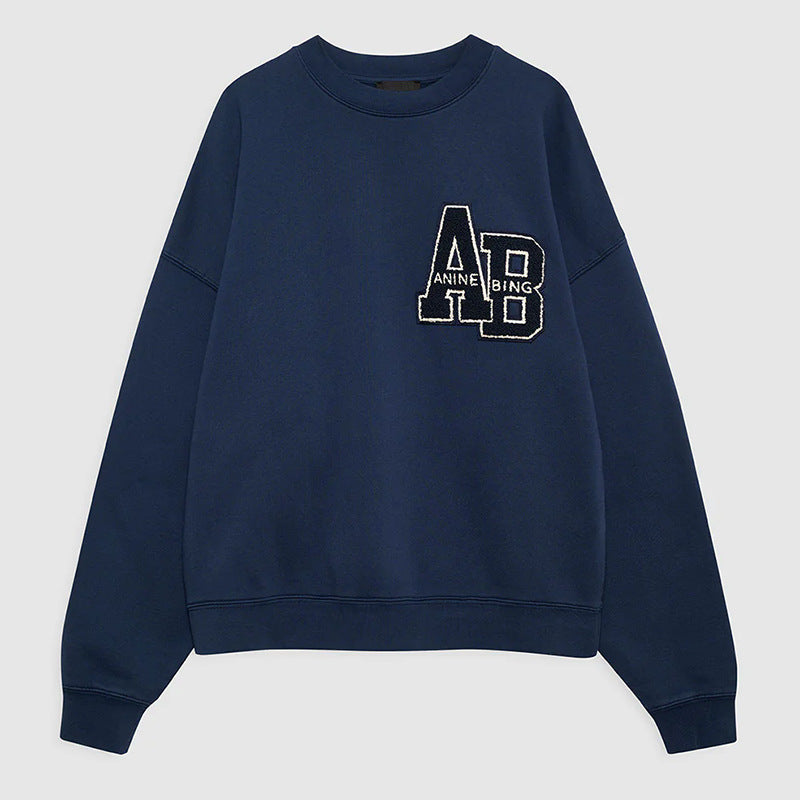 Women's American Niche Classic Letter Special Embroidered Fleece Sweaters