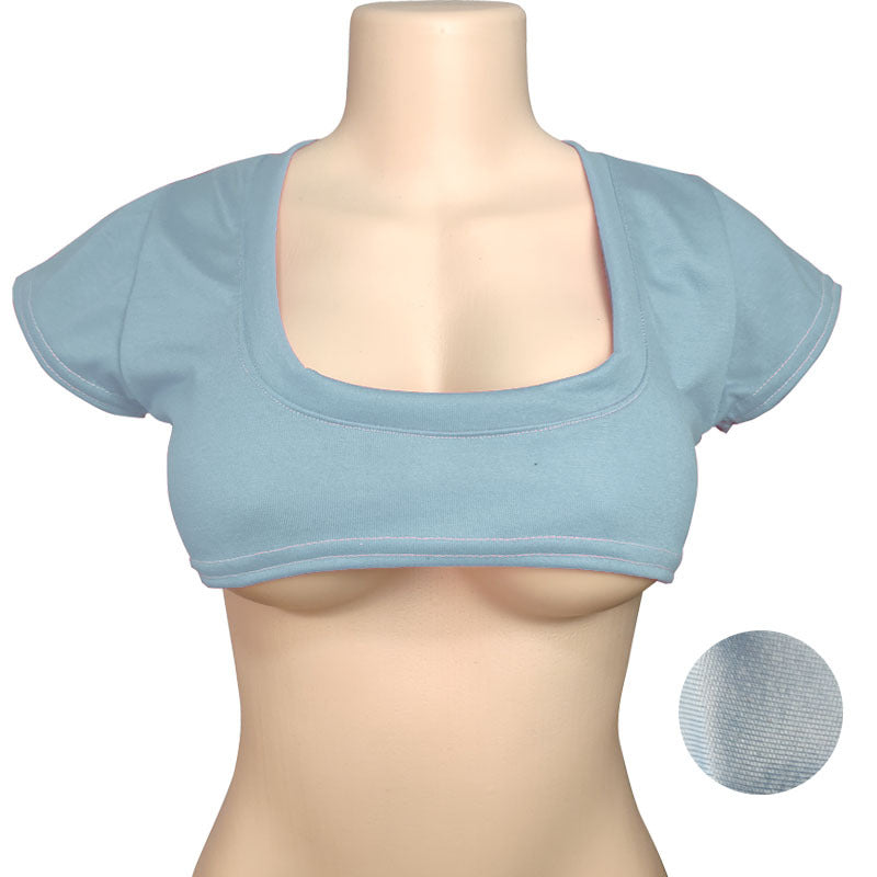 Round Neck Ultra Navel T-shirt Sexy Blouses