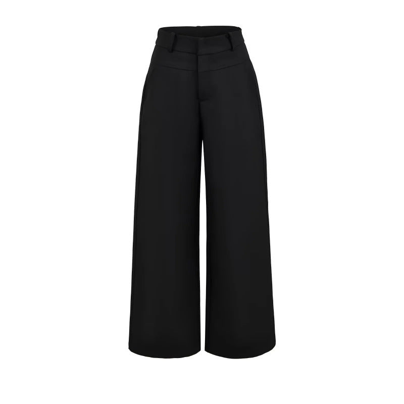 Women's Autumn American Style Old Money Casual High Pants