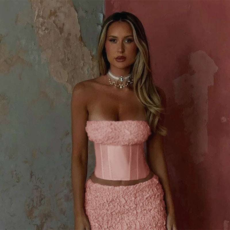 Mechanism Fabric Tube Summer Hot Sweet Tops