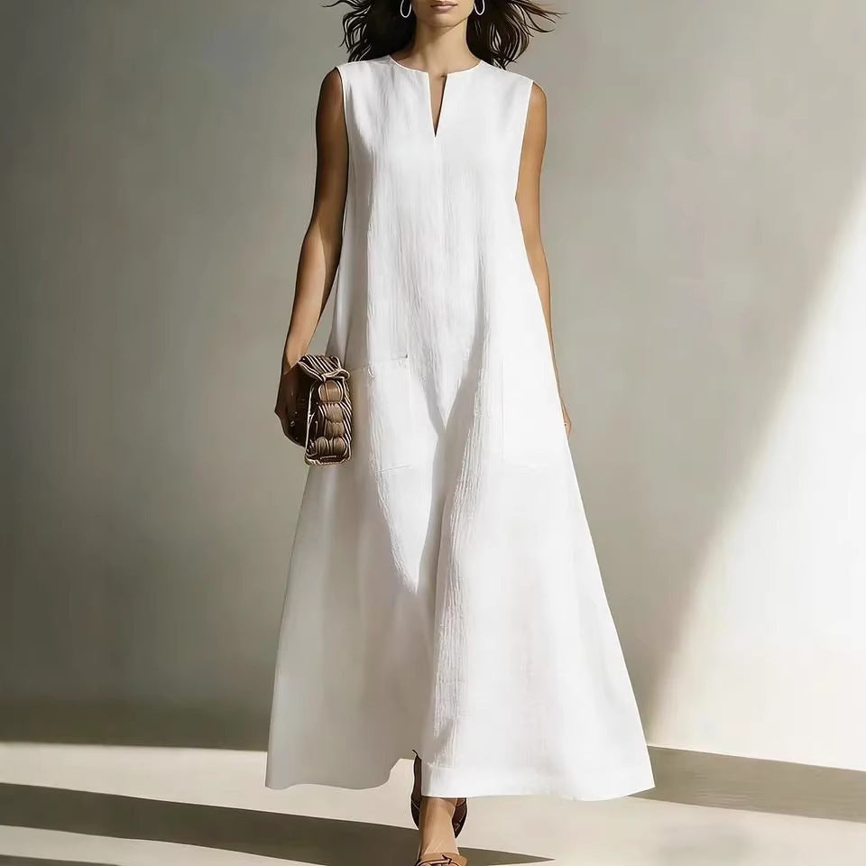 Fashion Slouchy Women's Casual Simple Sleeveless Dress