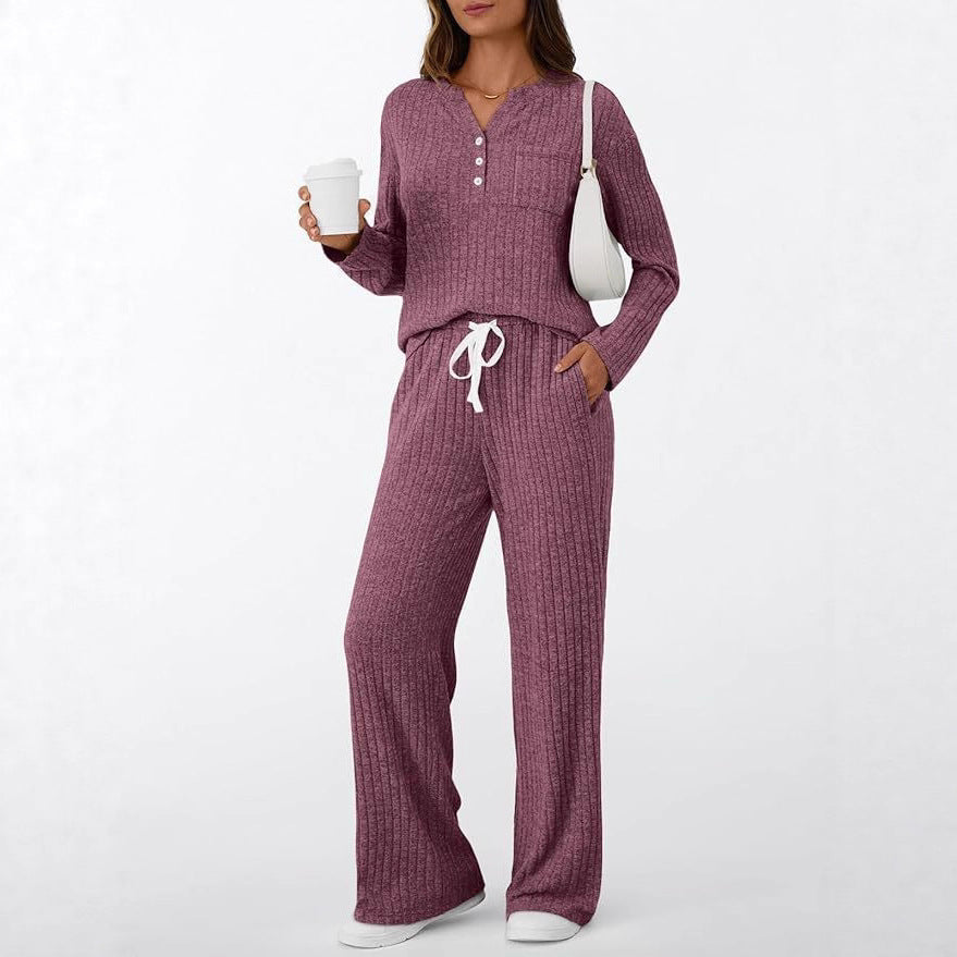 Pretty Women's Outerwear Casual Trousers Set Women's Sweater