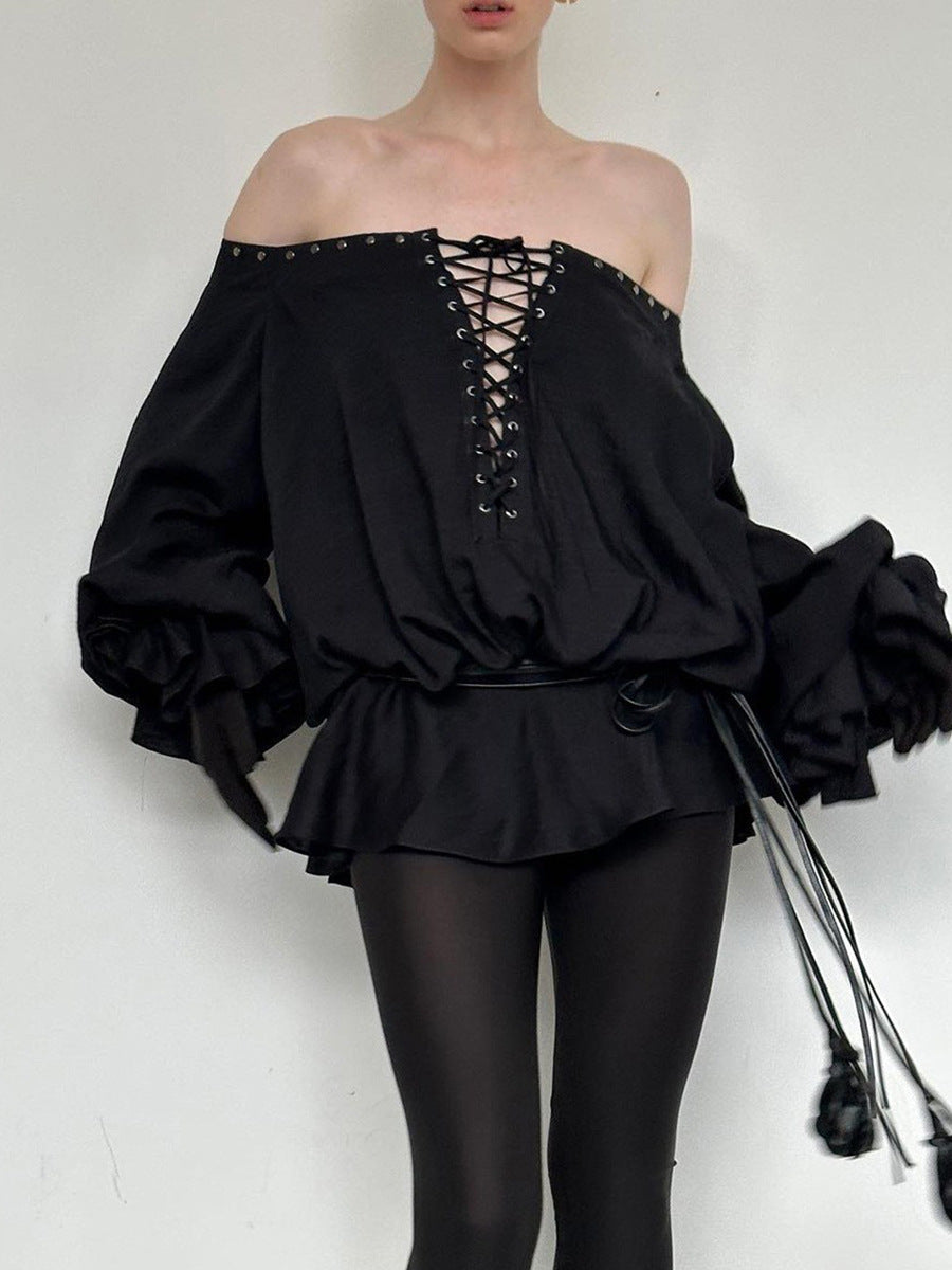 Women's Beautiful Spring Strap Patchwork Ruffled Flowers Dresses
