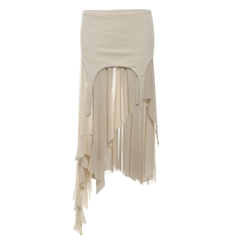 Women's Summer Solid Color Street Fashion High Skirts