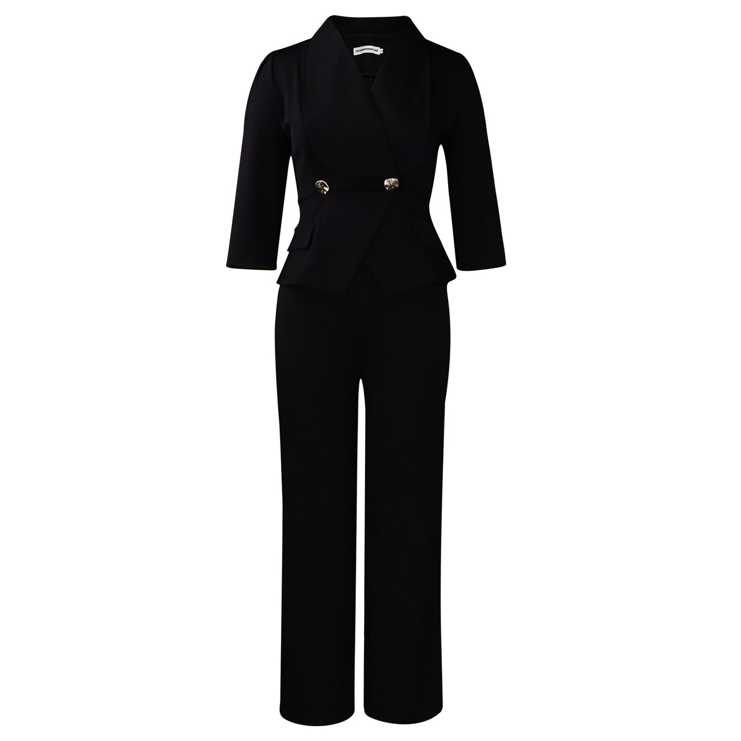Women's Spring Sexy Collar Long Sleeve Slim Wide Fashion Casual Suit