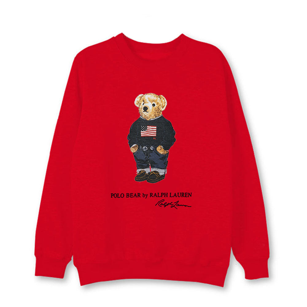 Airport Round Neck Derivative Clothes Bear Women's Sweater, Sweater