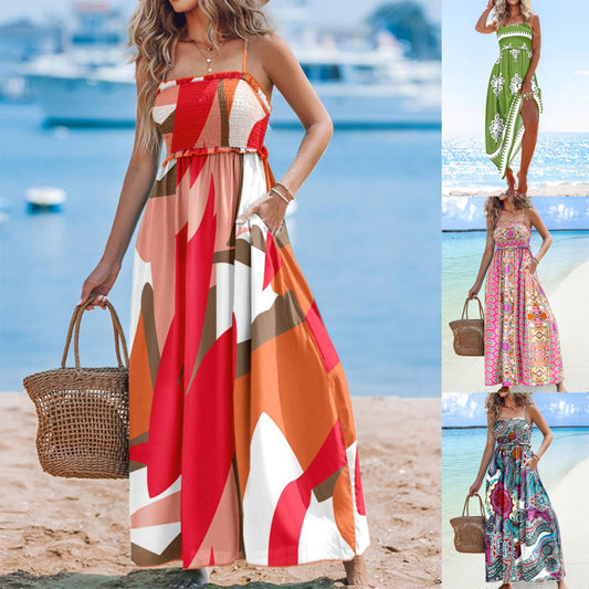 Trendy Comfortable Simple Fashion Suspenders Tube Dress