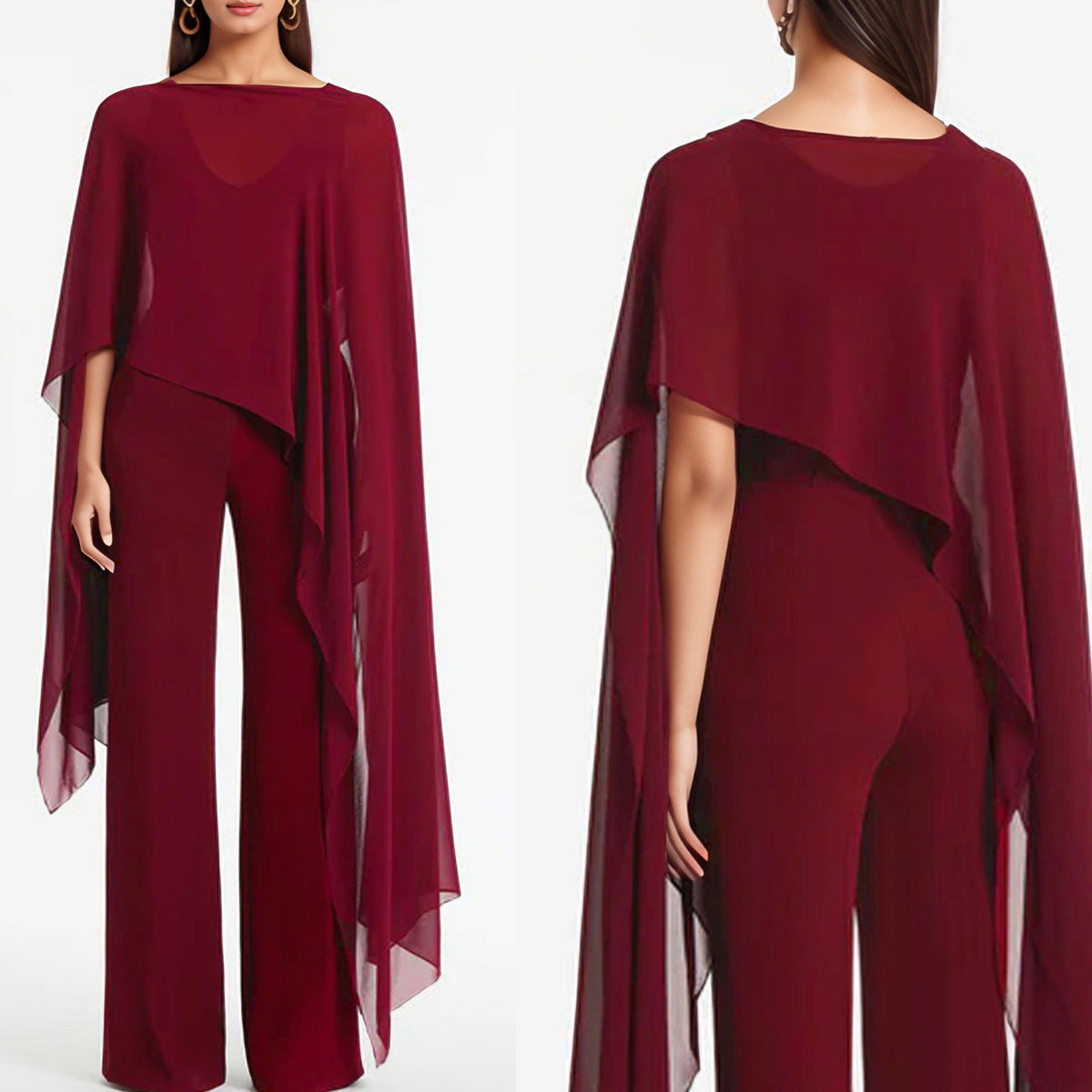 Women's Halloween Thin Cloak Ball Exercise Two-piece Pants