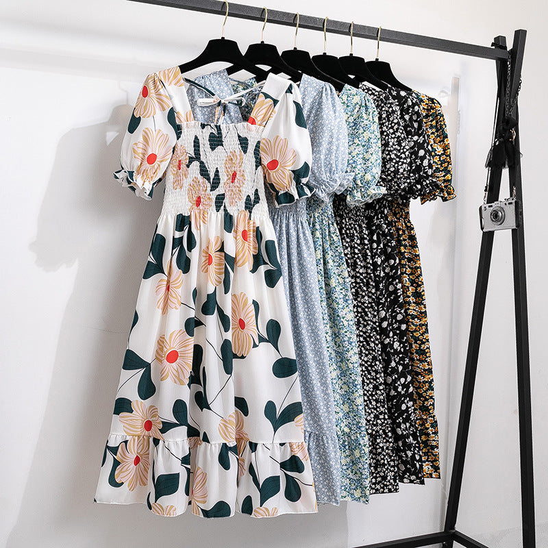 Women's Style Design Niche High-grade Floral Sleeve Dresses
