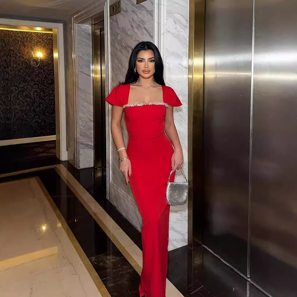 Christmas Dress Formal Occasion Temperament Diamond Dresses