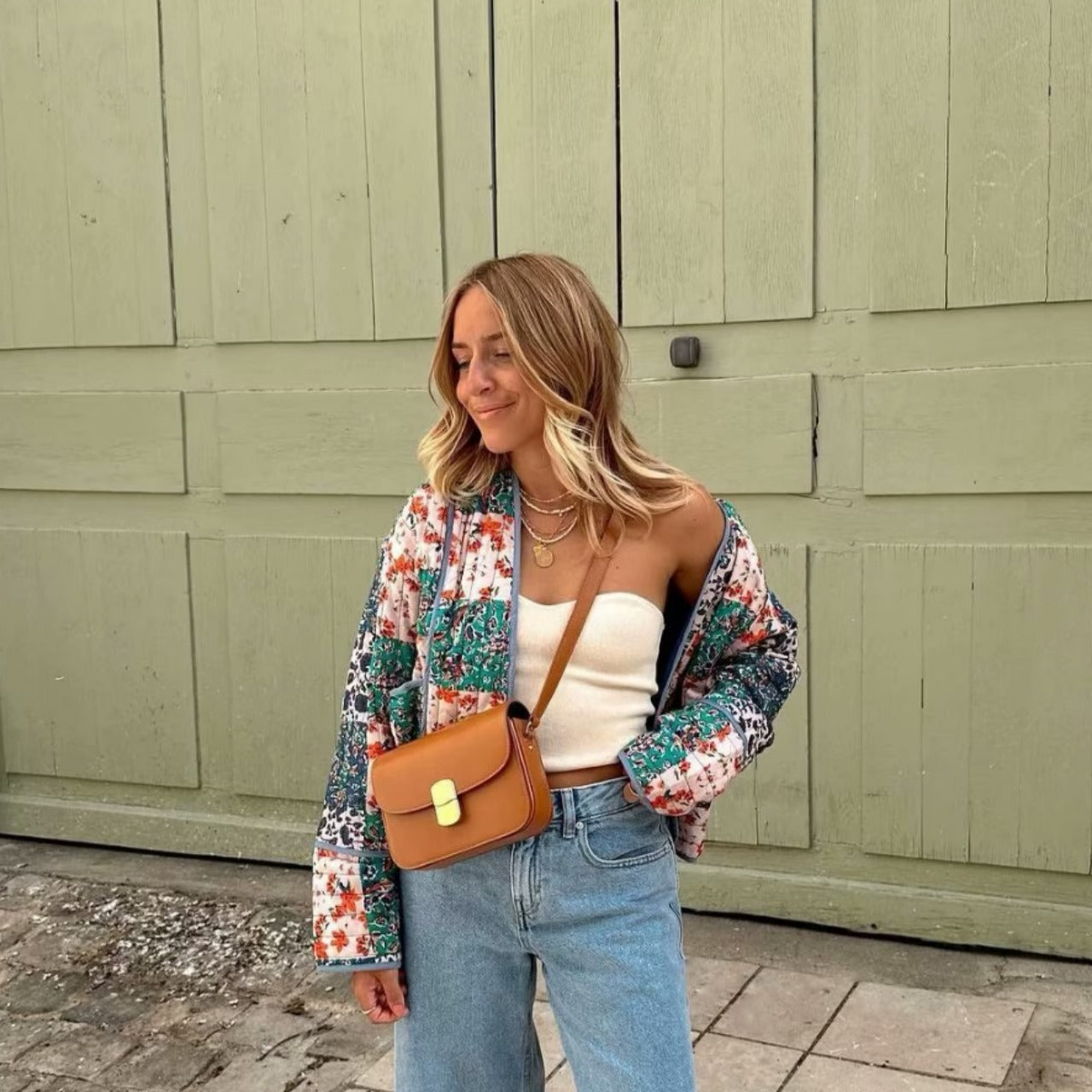 Women's Autumn Fashion Printed Loose Casual Quilted Coats