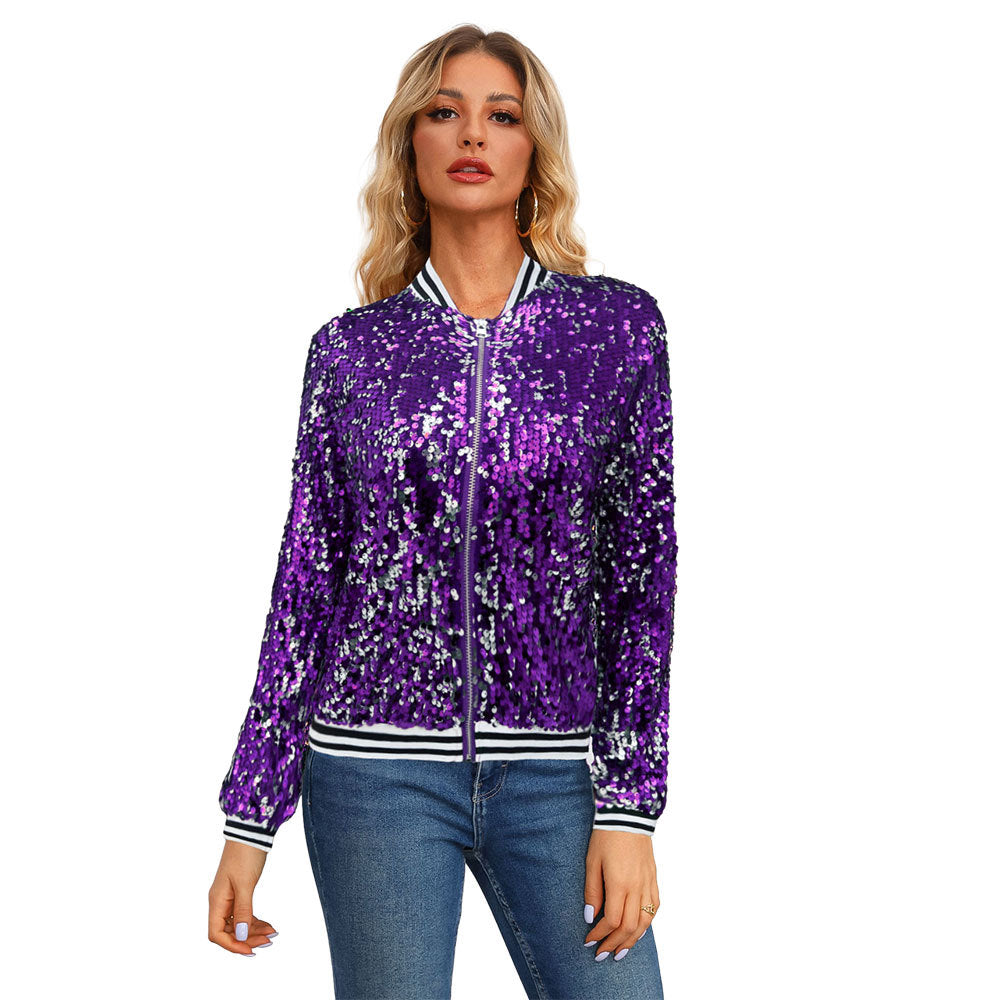 Women's New Charming Creative Sequined Long-sleeved Jackets