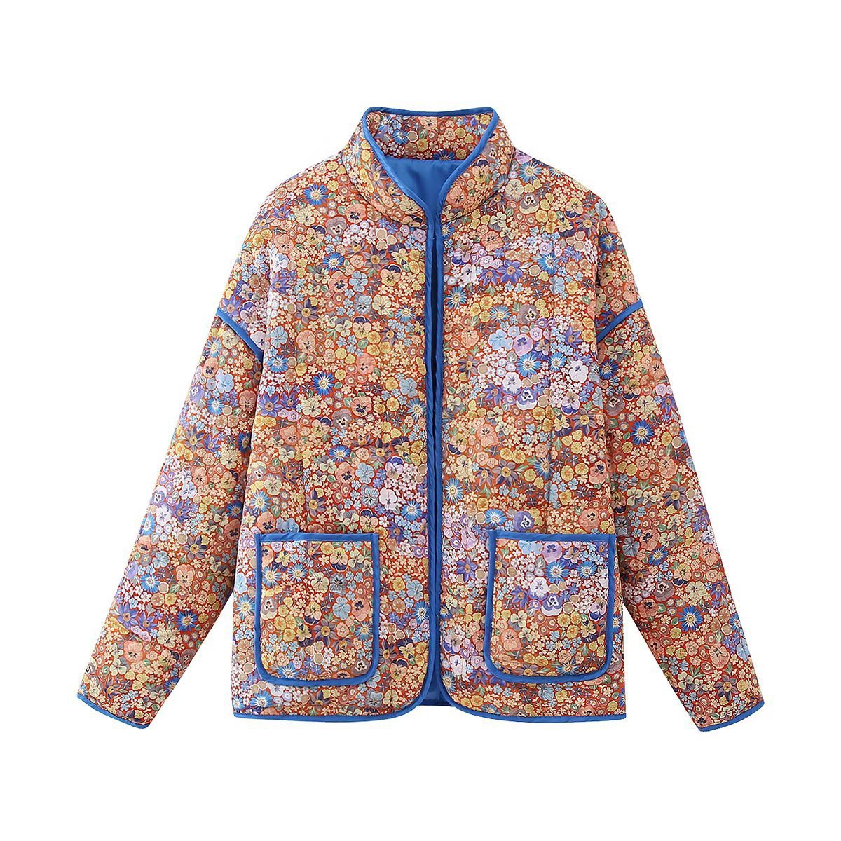 Women's Unique Loose Fashion Printed Quilted Coats