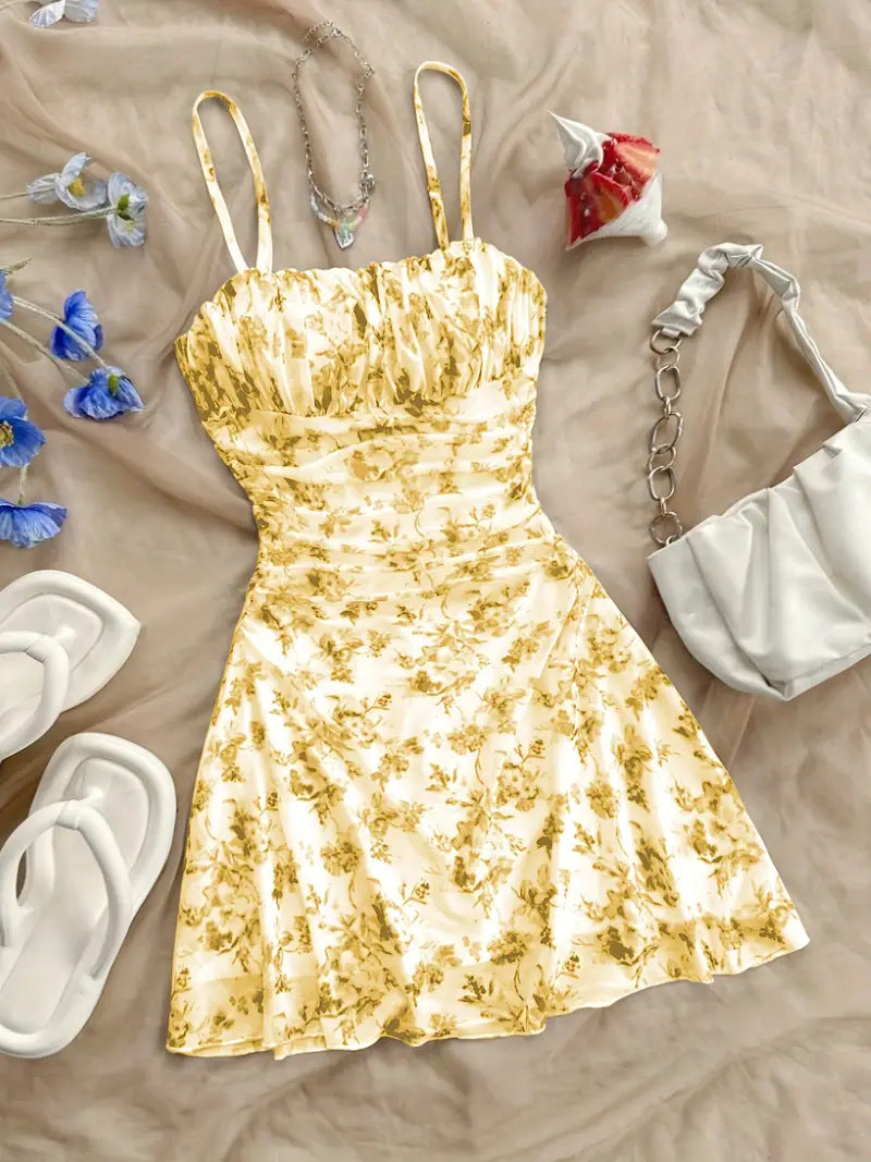 Tight Waist Summer Style Design Sense Minority Dress
