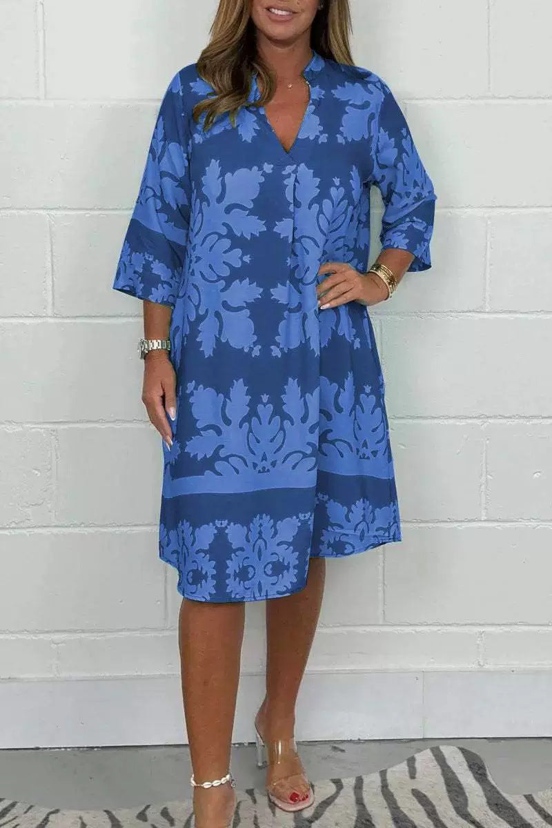 Glamorous Comfortable Women's Printed Sleeves Floral Dress