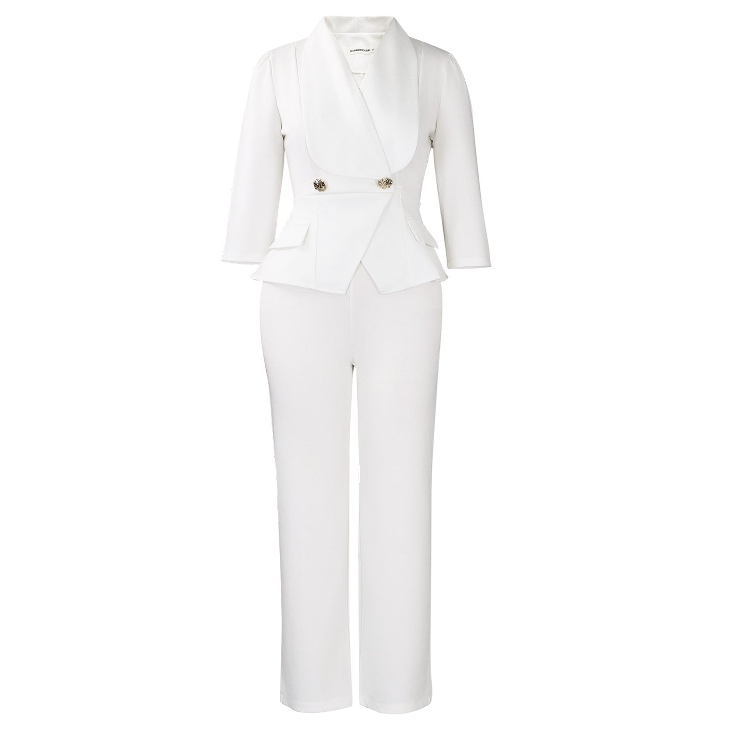 Women's Spring Sexy Collar Long Sleeve Slim Wide Fashion Casual Suit
