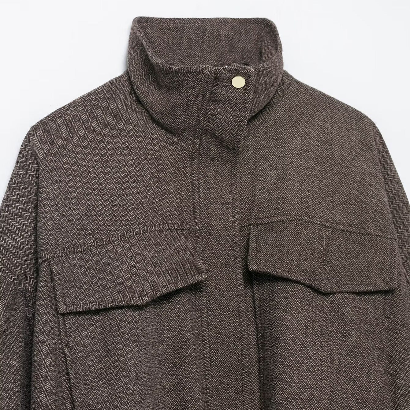 Women's Versatile Creative Herringbone Puffy Bomber Coats