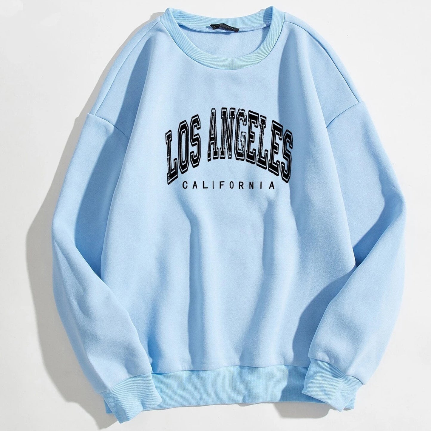 Women's Simple Letter Crew Neck Temperament Pure Color Korean Style Thin Sweaters