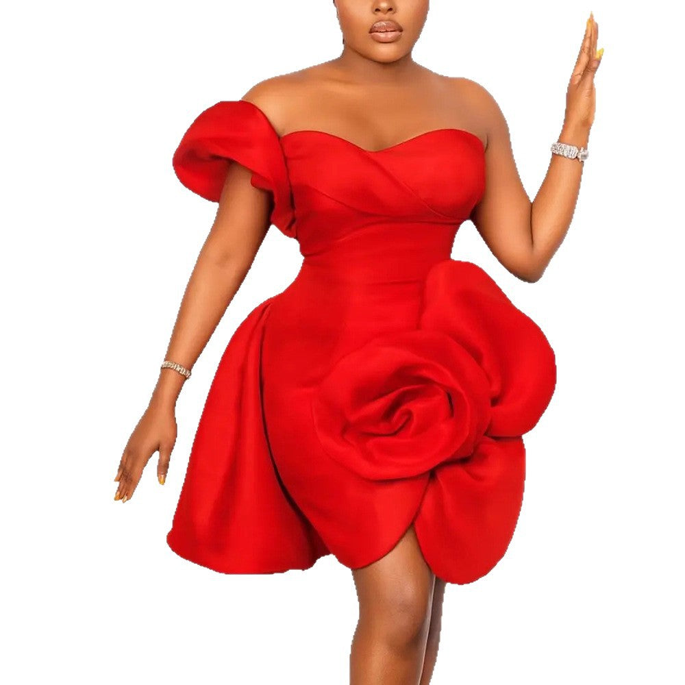 Personalized Design Sexy Tube Dress Asymmetric Dresses