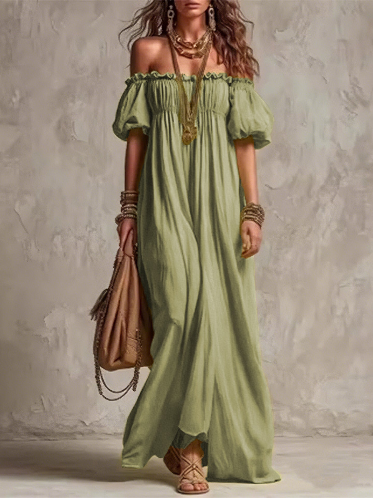 Summer Elegant Casual Loose Lazy Puff Dress