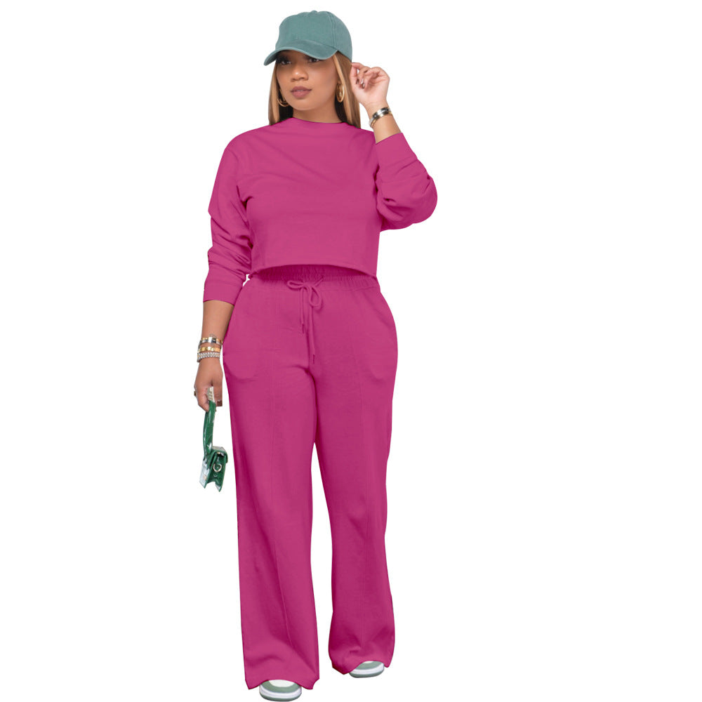 Classic Cute Straight Pocket Two-piece Set Suits