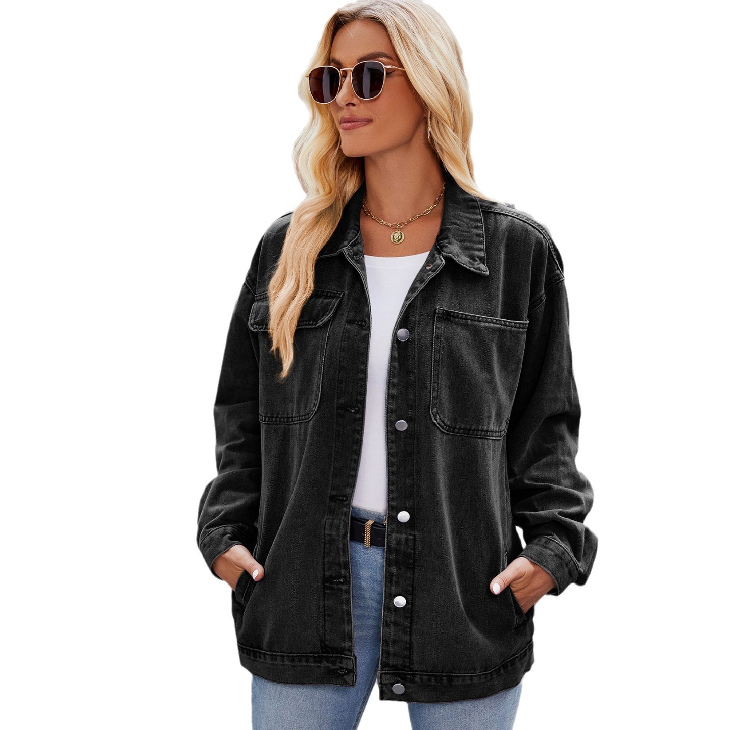 Women's Graceful Popular Retro Washed Denim Jackets
