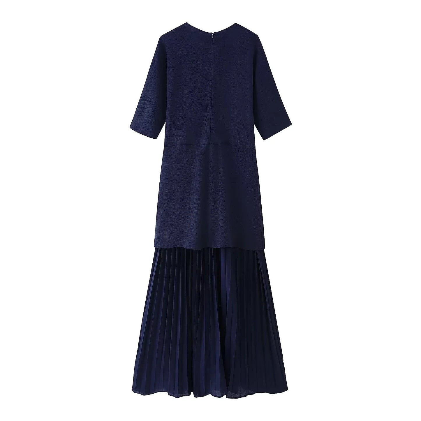 Women's Graceful Fashionable Chiffon Stitching Hem Sleeve Dresses