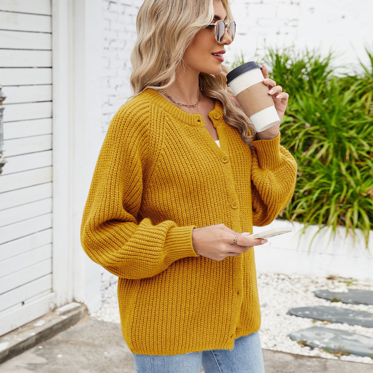 Women's Loose-fitting Casual One Breasted Fashion Sweaters