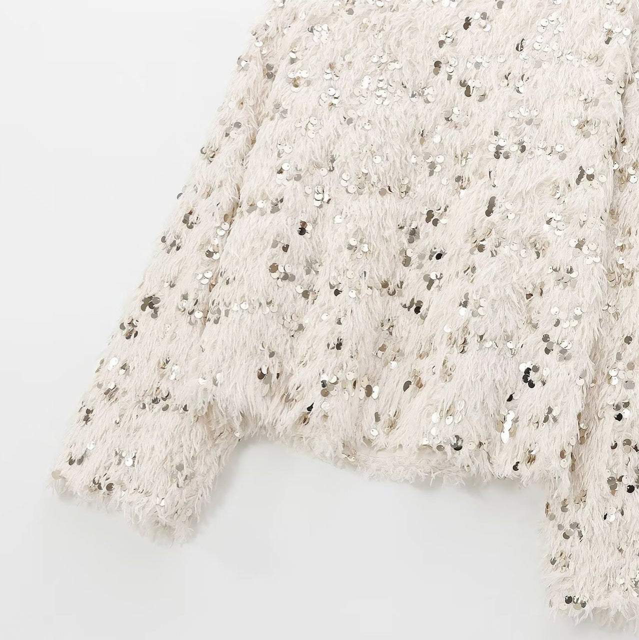 Women's Spring Sexy Sequined Feather Pullover Sweaters