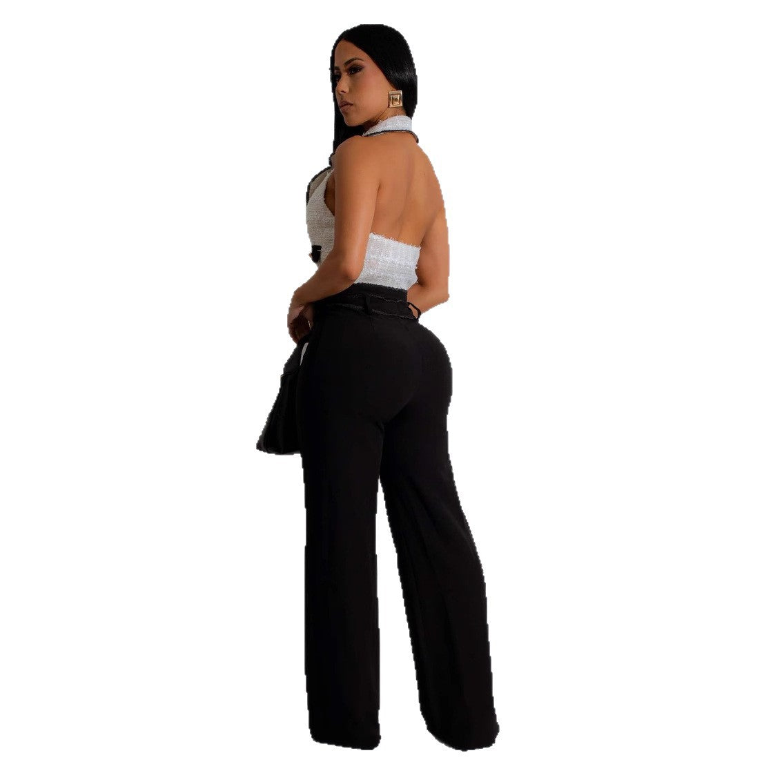 Women's Casual Classic Style Stitching Sleeveless Jumpsuits