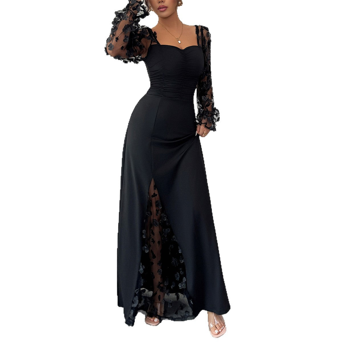 Innovative Slouchy Women's Elegant Graceful Long-sleeved Dress