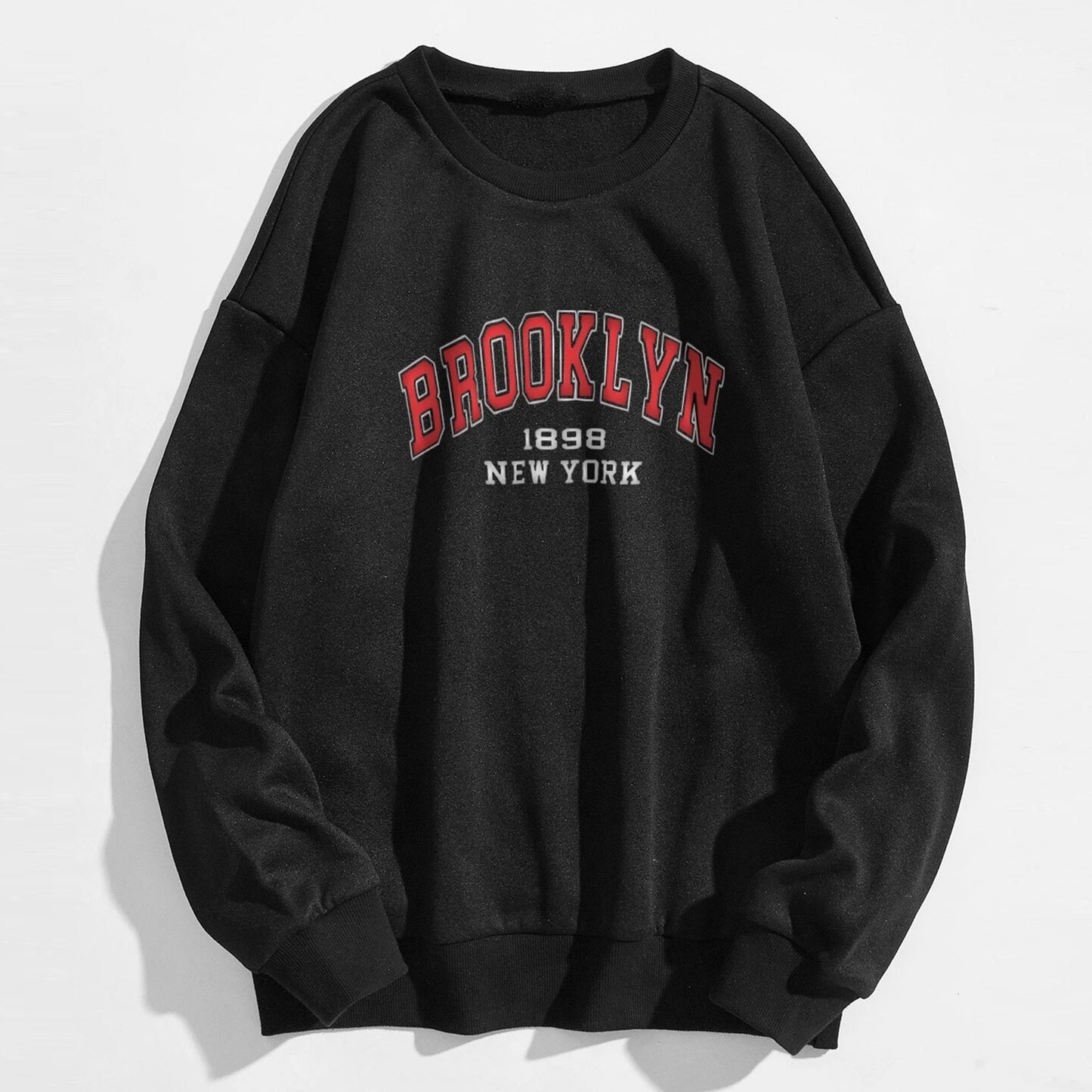 Women's Simple Letter Crew Neck Temperament Pure Color Korean Style Thin Sweaters