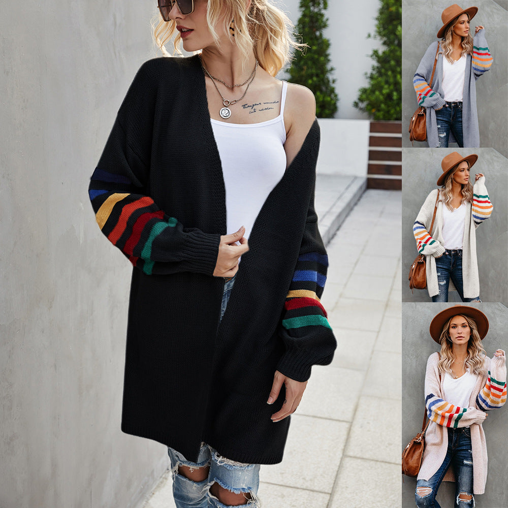 Women's Spring Clothes Stitching Loose Casual Women's Sweater