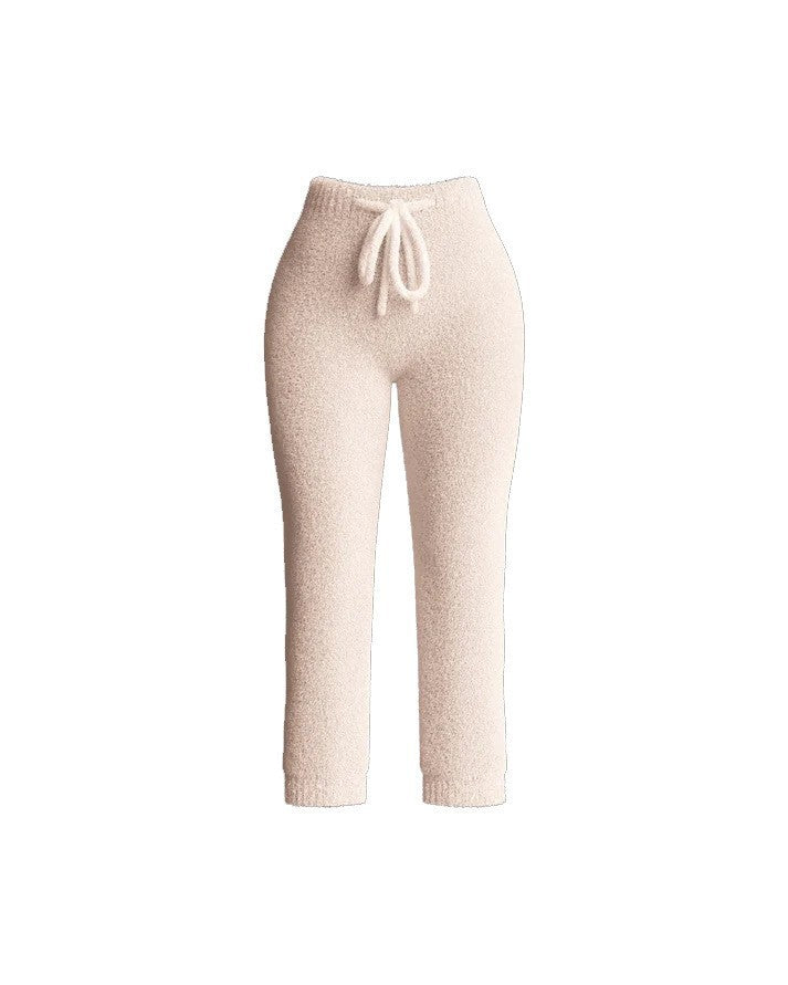 Knitted Plush Long Sleeve Three-piece Set Fashion Casual Suit