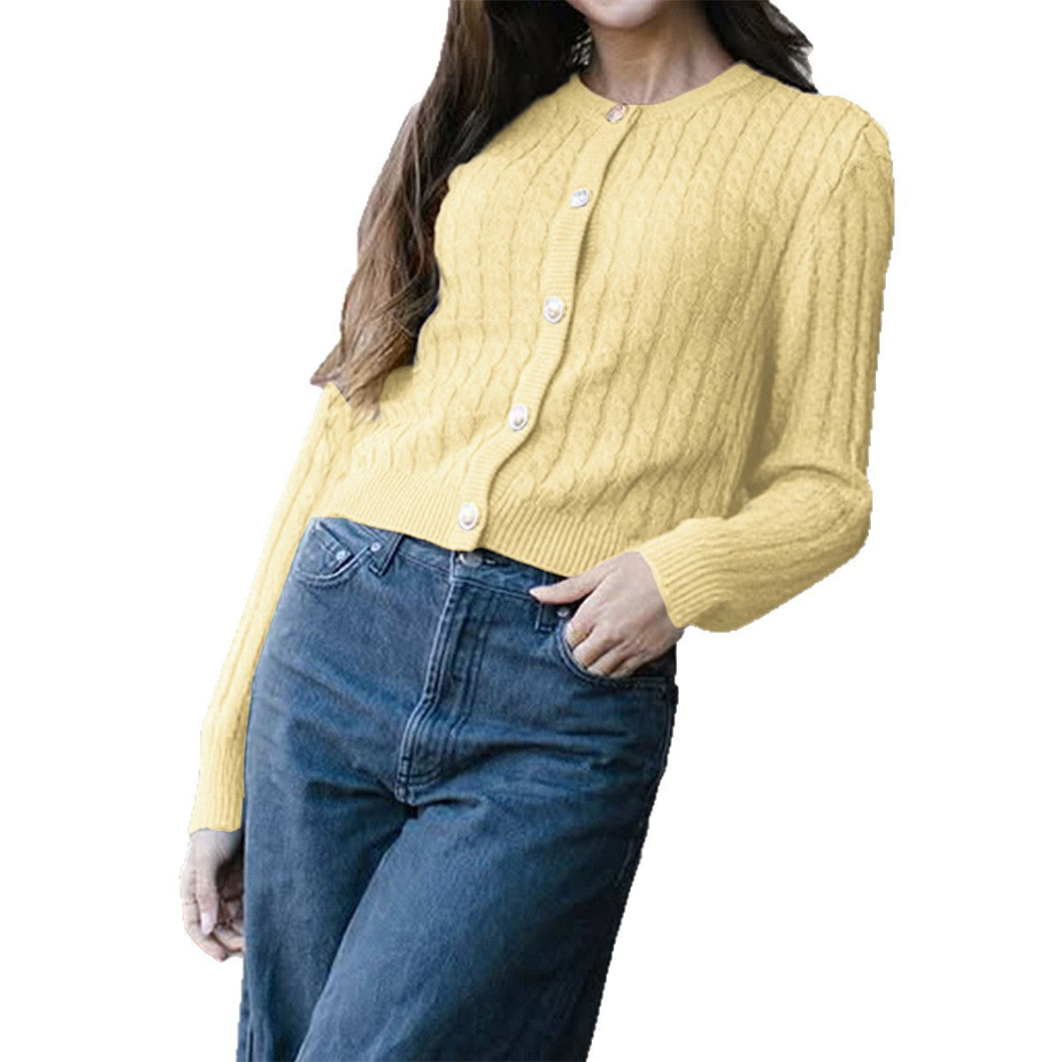 Women's Style Solid Color Long Sleeve T-shirt Sweaters