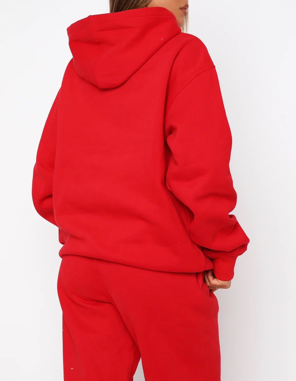 Women's Letter Print Long Sleeve Pullover Hoodie Suits