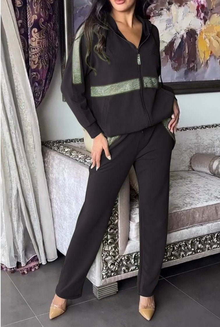 Comfortable Casual Long Sleeve Trousers Set Suits
