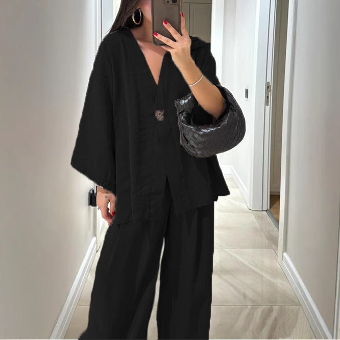 Charming Classy Women's Loose-fitting Wide Leg Tops