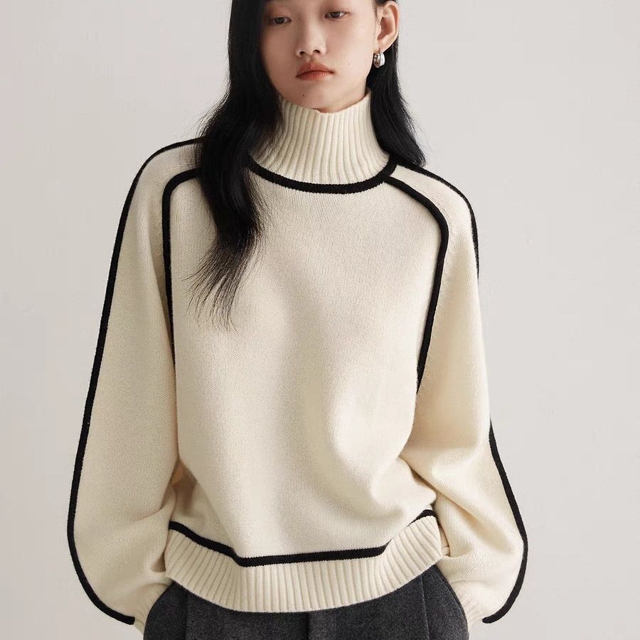 Women's European Autumn Thin Slimming Casual Loose Pullover Knitting Sweaters